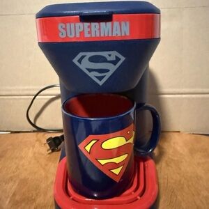 Superman Coffee Maker with matching mug